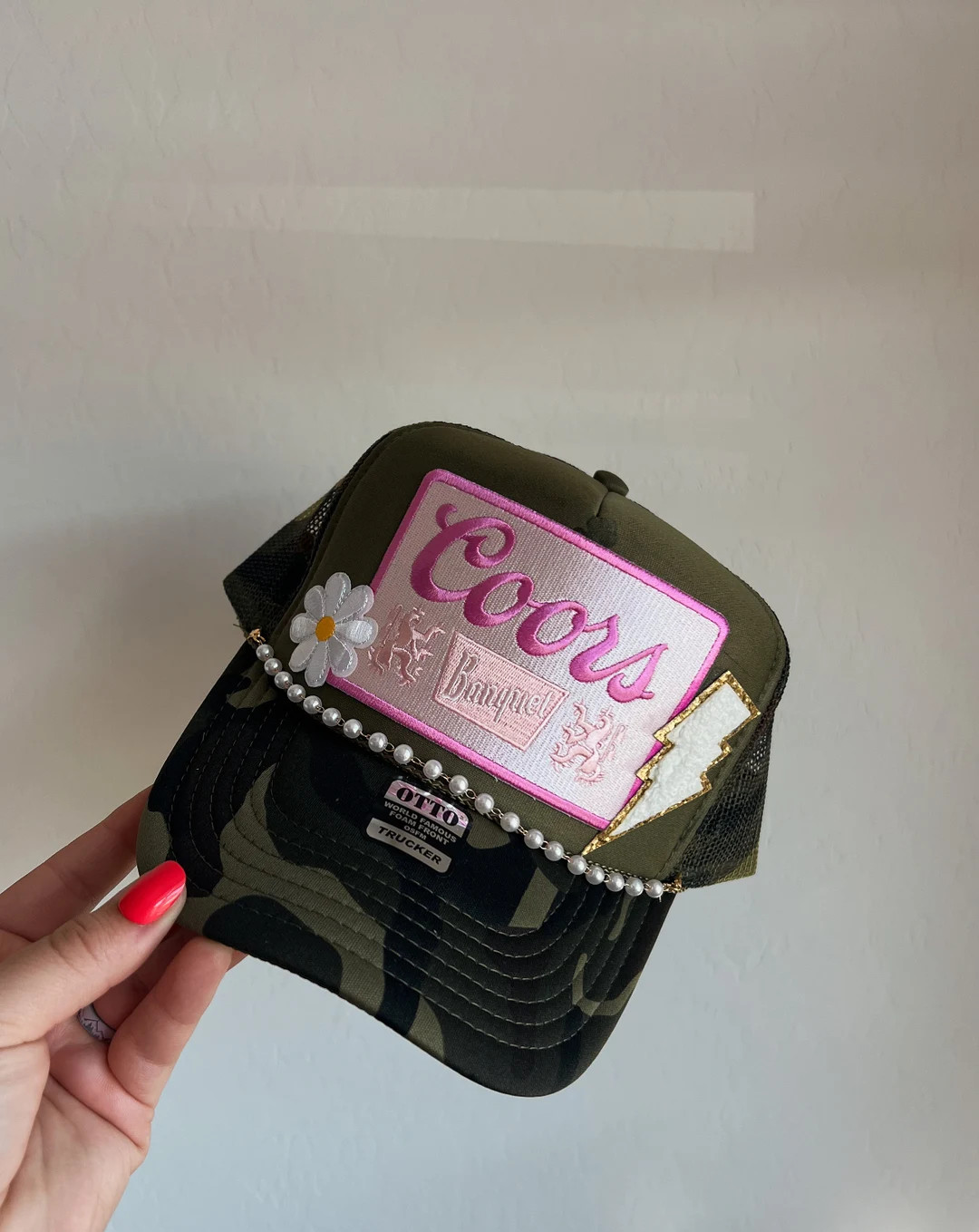 Pink Coors Trucker Patch Hat, Iron on Patches, Trucker Hat, Cowgirl Trucker Hat, Womans Trucker H... | Etsy (US)