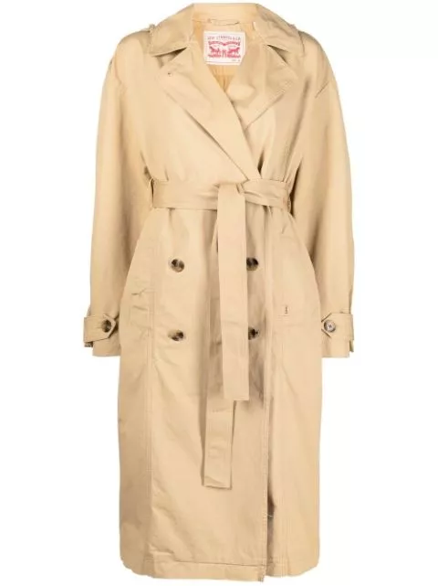 Vero Moda longline trench coat in stone