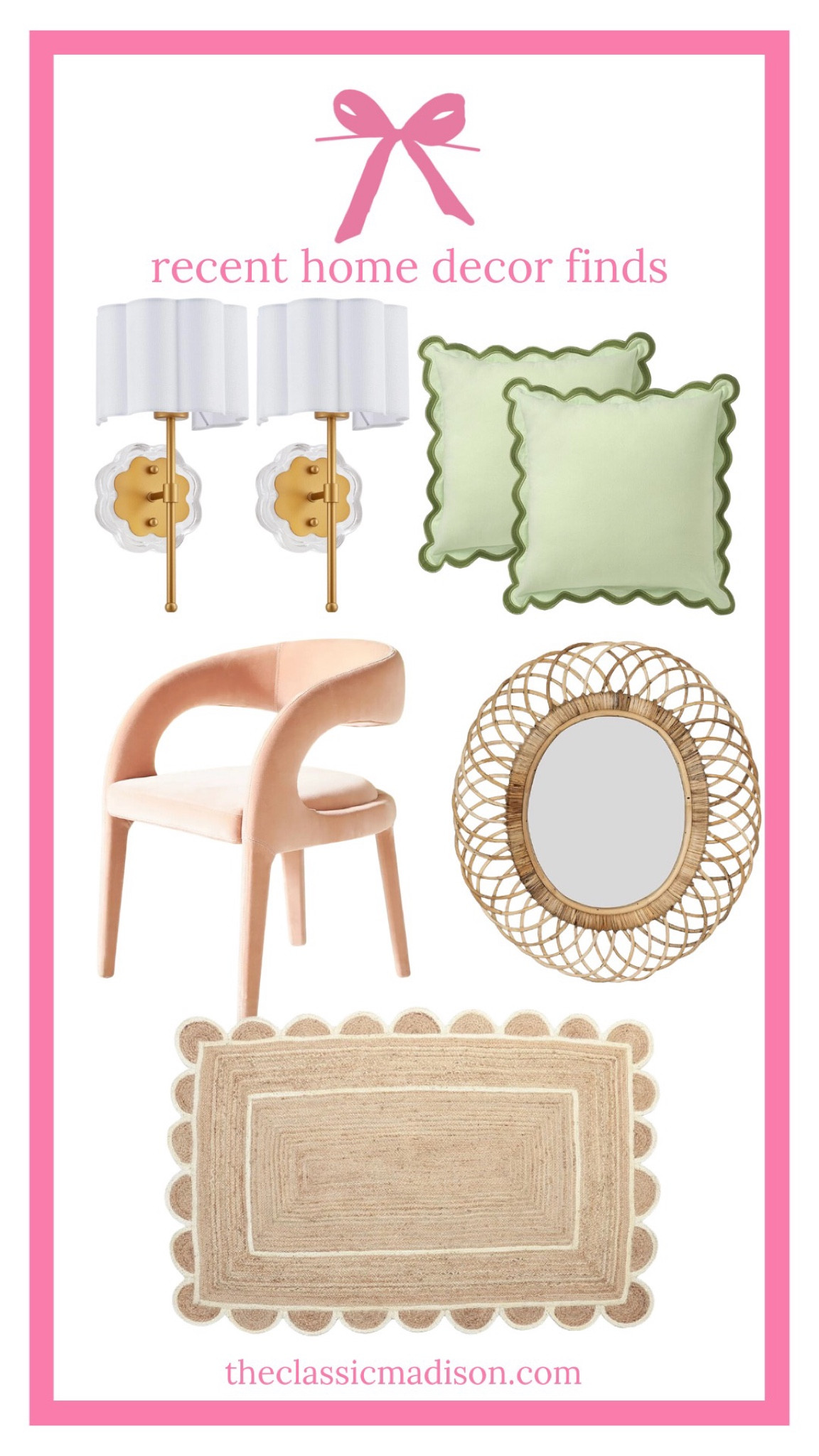 Preppy, grandmillennial and mid century mod mix of home decor! 