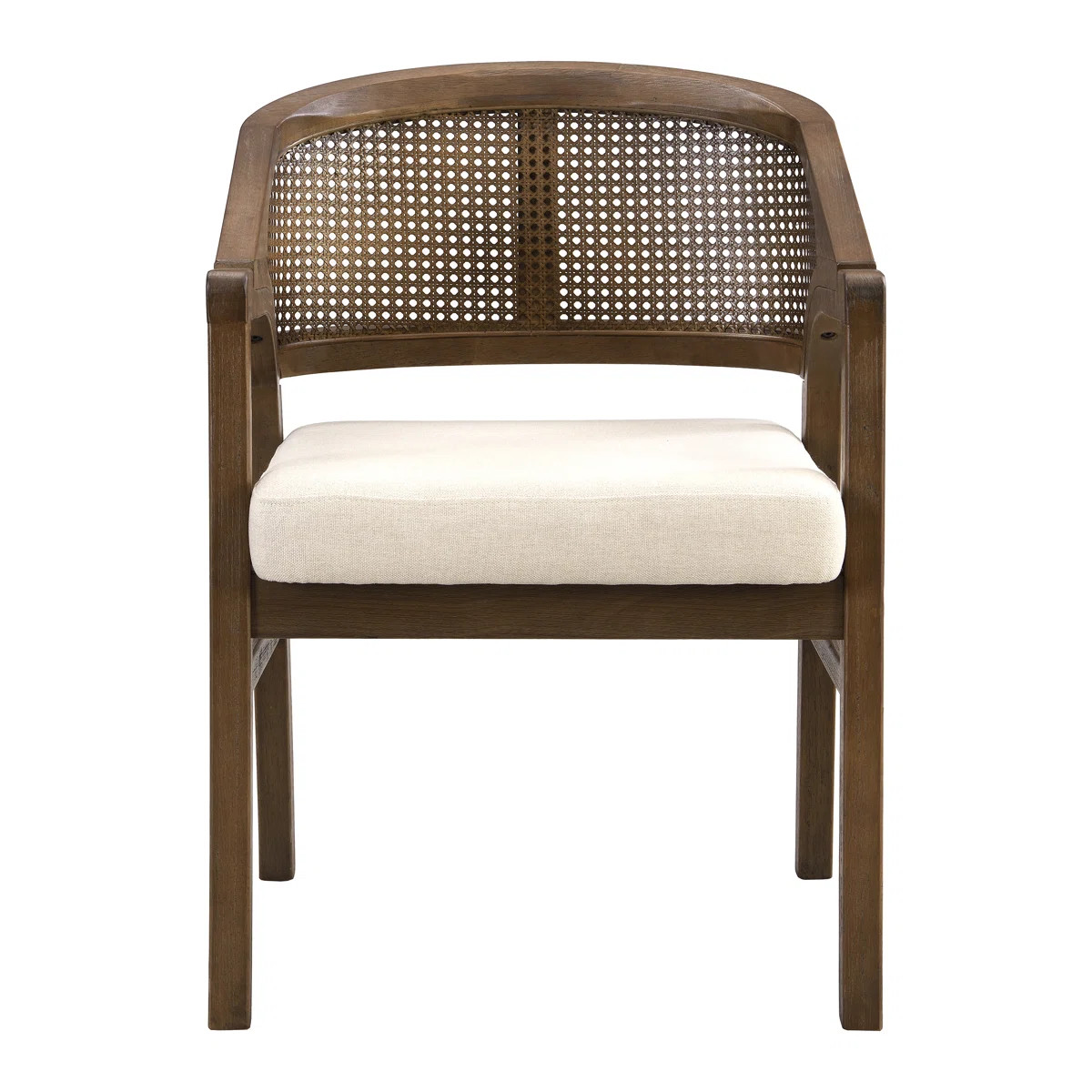 Stanley Wooden Dining Chairs with Cane Back & Upholstered Seat (Set of 2) | Wayfair North America