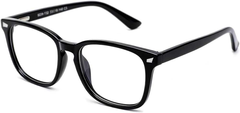 TIJN Blue Light Blocking Glasses for Women Men Square Frame Nerd Eyeglasses Anti Blue Ray Compute... | Amazon (US)