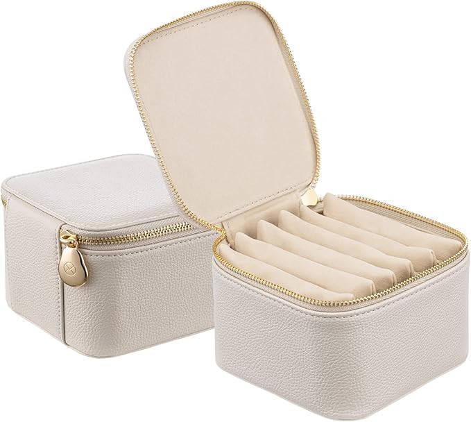 Vlando Small Travel Jewelry Box Organizer - 6 Small Carry-on Zipped Pouches for Jewelries Necklac... | Amazon (US)