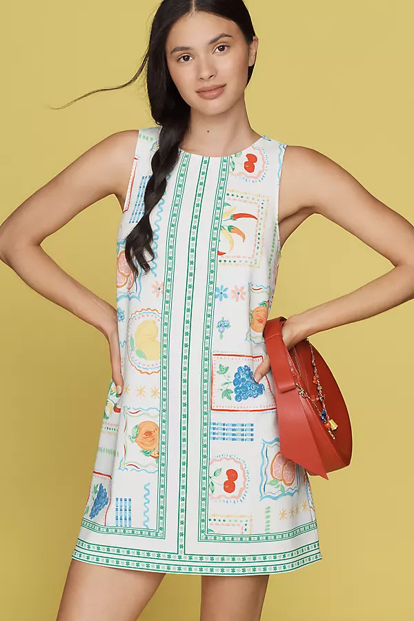 Maeve Sleeveless Mini Shift Dress | Anthropologie (US)