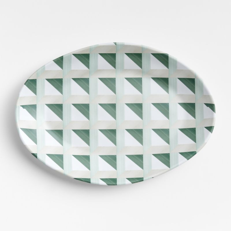 Marin Geo Print Melamine Platter | Crate & Barrel | Crate & Barrel