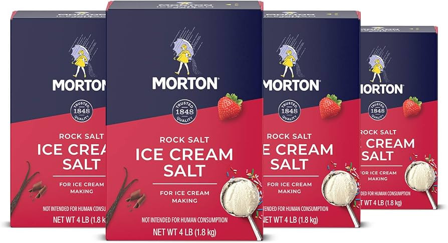 Morton Ice Cream Salt, Rock Salt, 4 Pound, Tub (Pack of 4) | Amazon (US)
