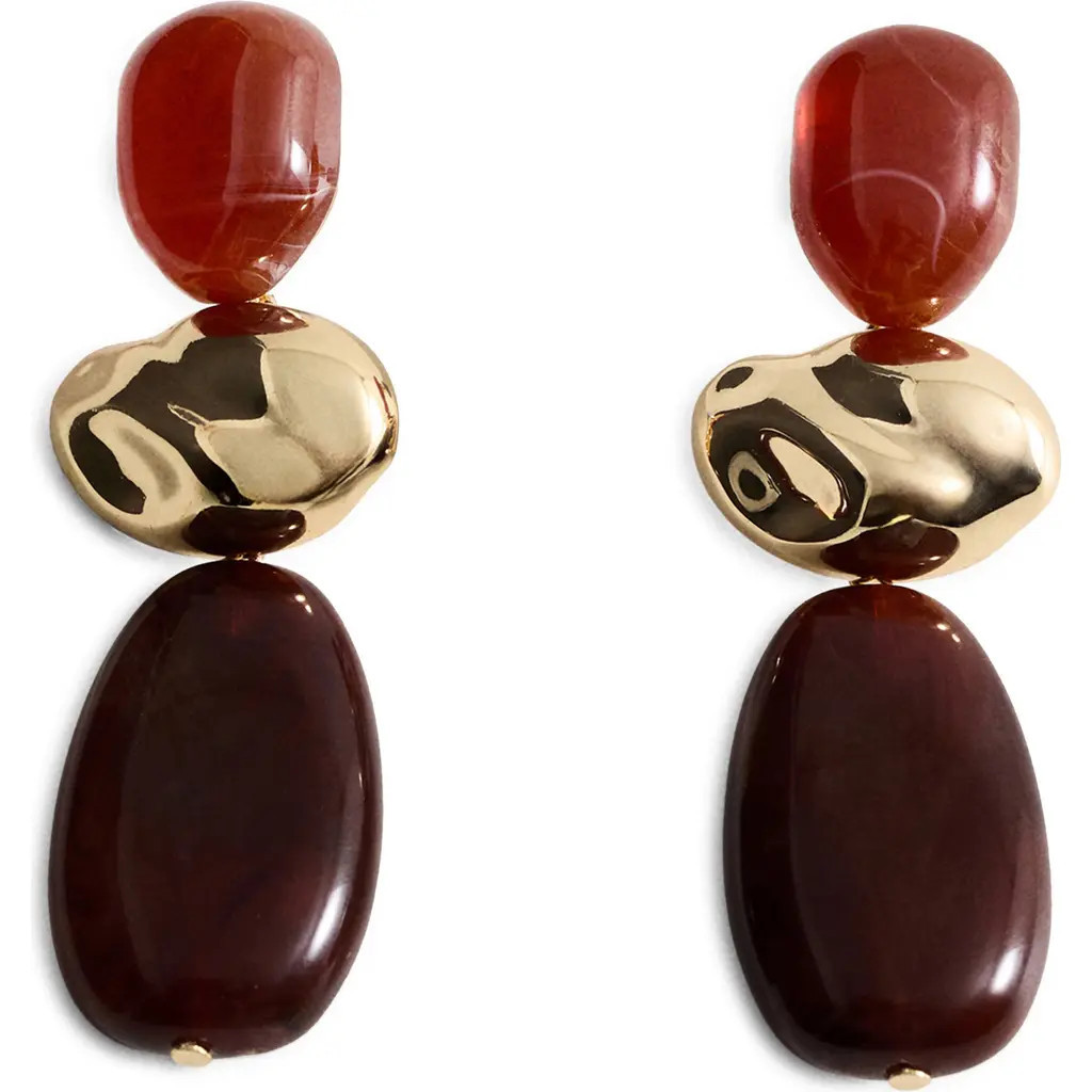 MANGO Statement Drop Earrings in Gold at Nordstrom | Nordstrom
