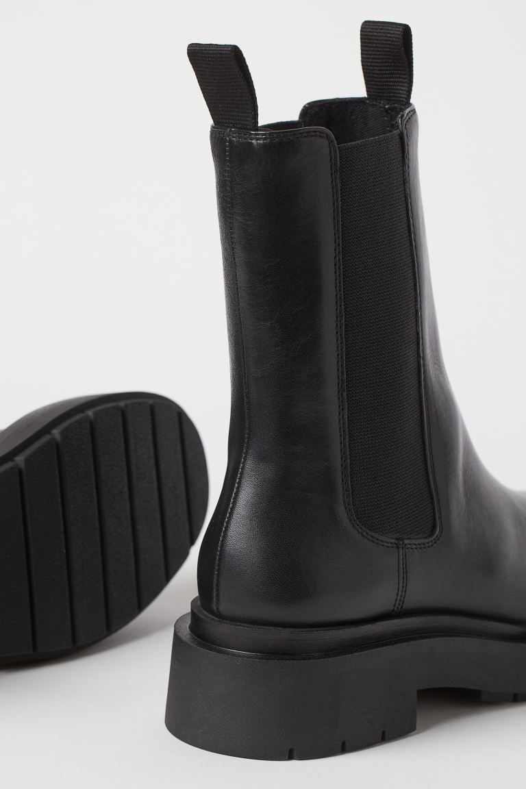 Chunky leren boots | H&M (DE, AT, CH, NL, FI)