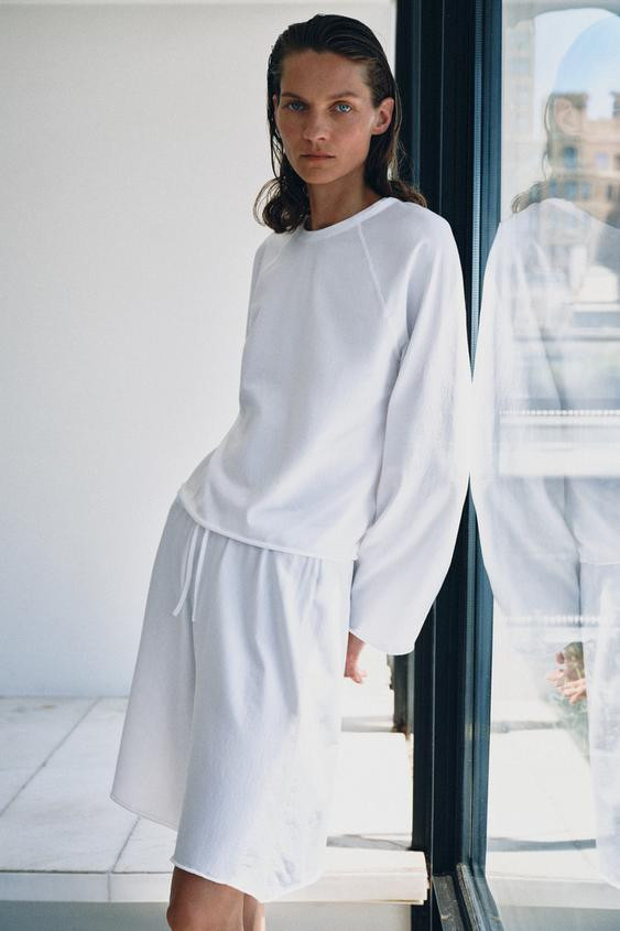 LONG SLEEVE RAGLAN T-SHIRT | Zara UK