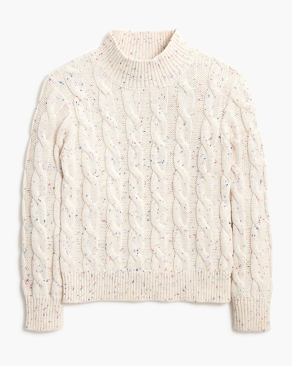 Girls' cable-knit donegal mockneck sweater | J.Crew Factory