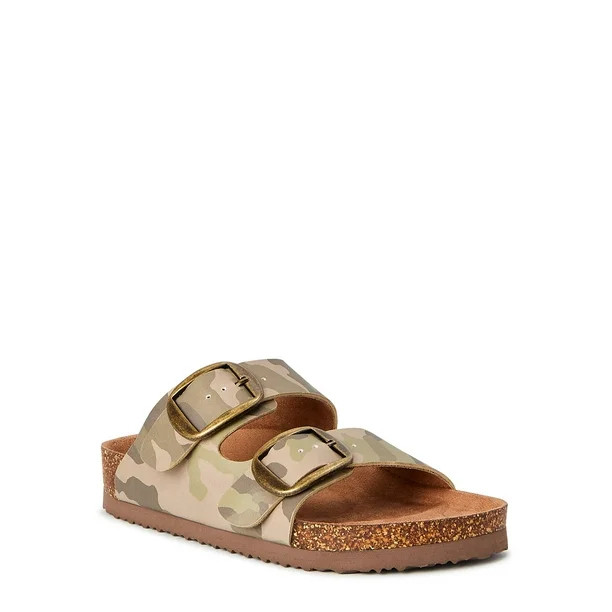 Time and Tru Women's Footbed Slide Sandals - Walmart.com | Walmart (US)