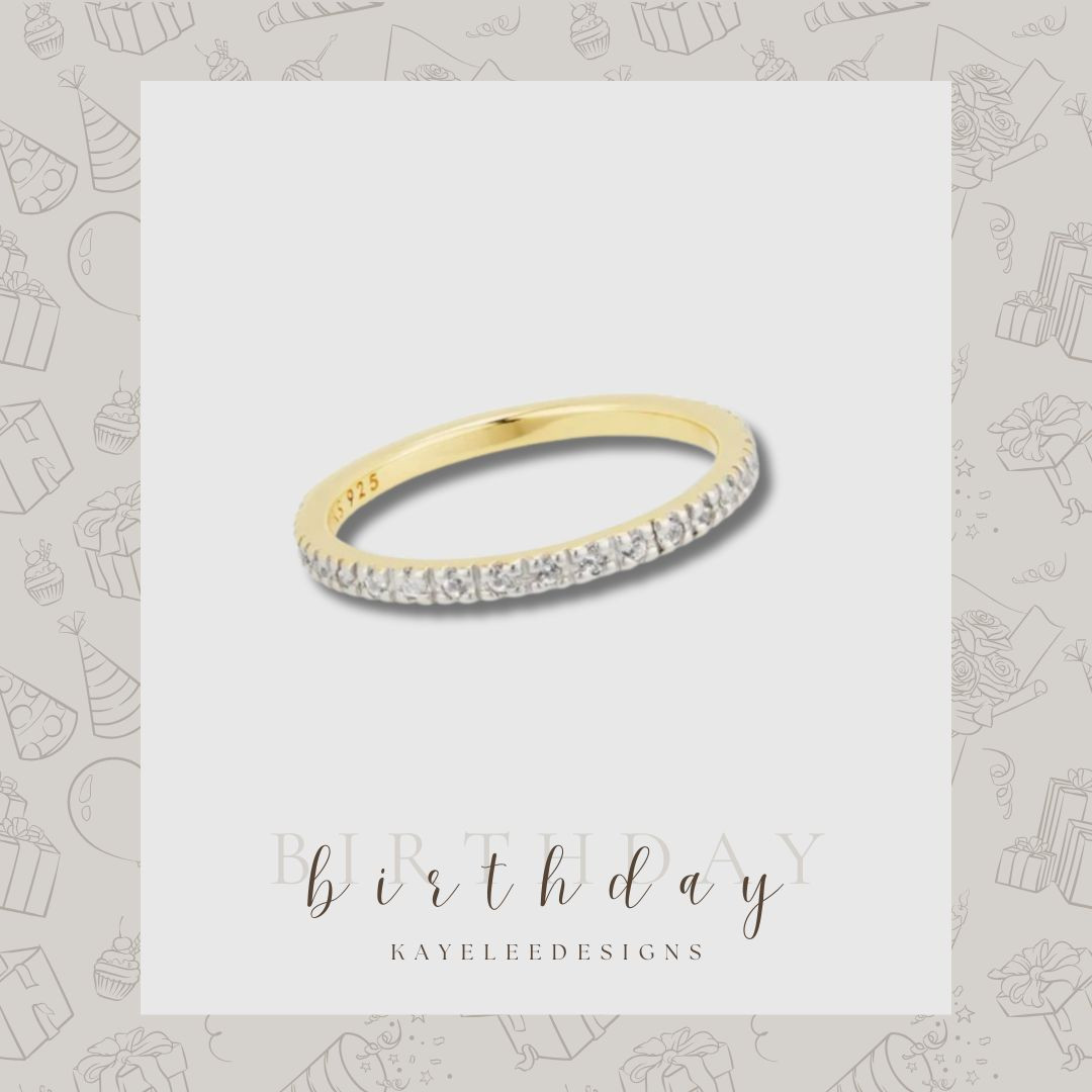 Starting my birthday wishlist series today! My birthday is coming up in exactly a month on June 19th, and I'm sharing all my "birthday wishes". First up: the gorgeous Arynn 18k Gold Vermeil Band Ring in White Sapphire from Kendra Scott. I already have the Tia band in White Sapphire in a size 9 that I absolutely love - these would stack beautifully together for the perfect elegant combo!  

 