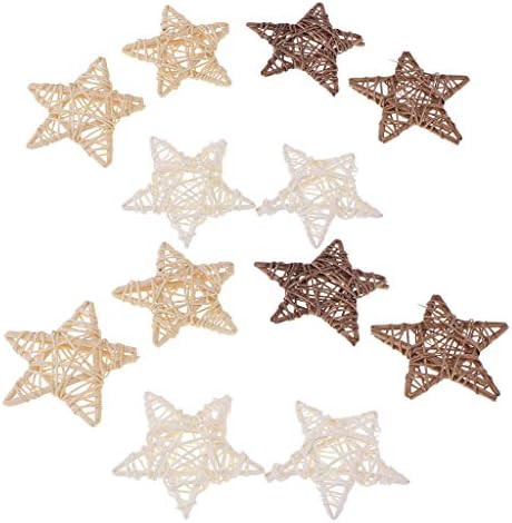 12 Pieces Assorted Natural Rattan Wicker Christmas Ornaments 7cm | Amazon (CA)