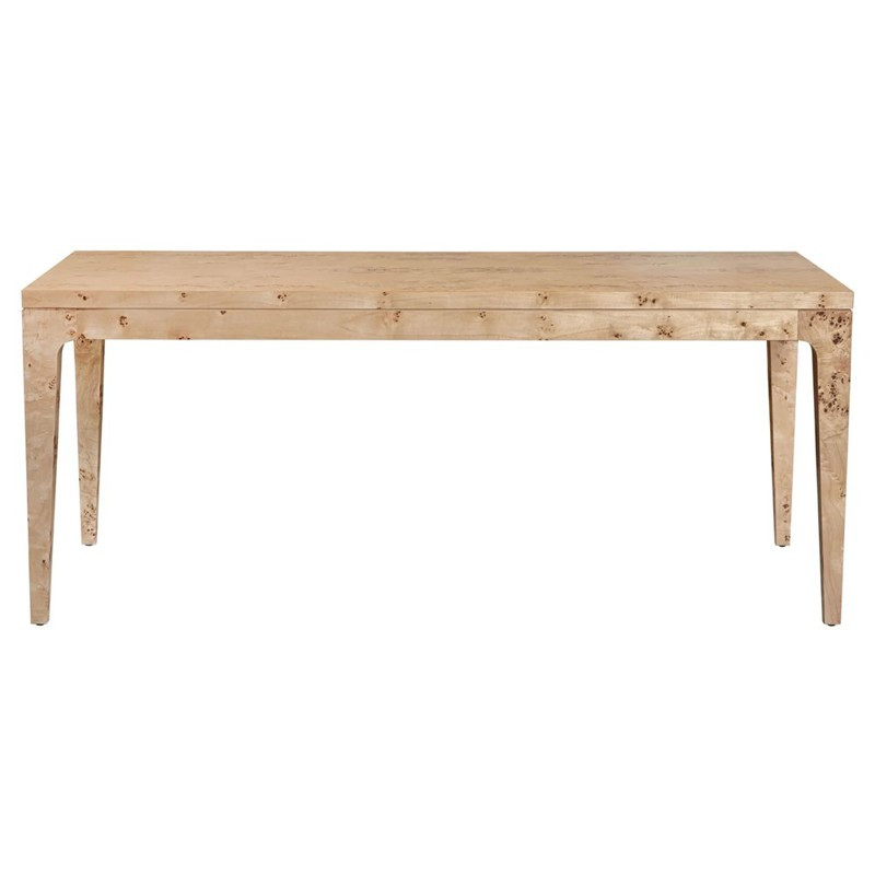 Marlo Modern Classic Light Burl Dining Table - 72" | Kathy Kuo Home
