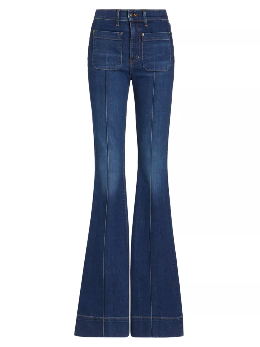 Christina High Rise Flare Frayed … curated on LTK