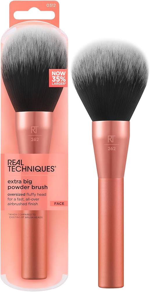 Real Techniques Extra Big Powder Brush, Large Makeup Brush For Powder, Fluffy Head For All-Over S... | Amazon (US)