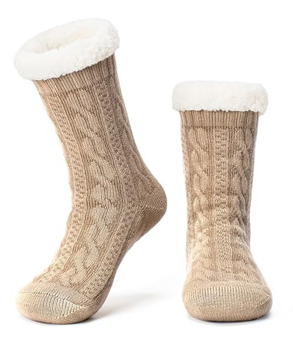 The Metluks Women's Fuzzy Slipper Socks, Warm Cozy Sherpa Lined, Non-slip Gripper Sole | Amazon (US)