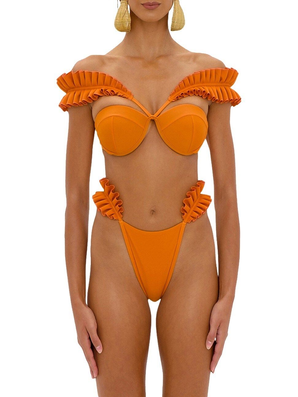 Mulan Ruffle Bikini Top | Saks Fifth Avenue