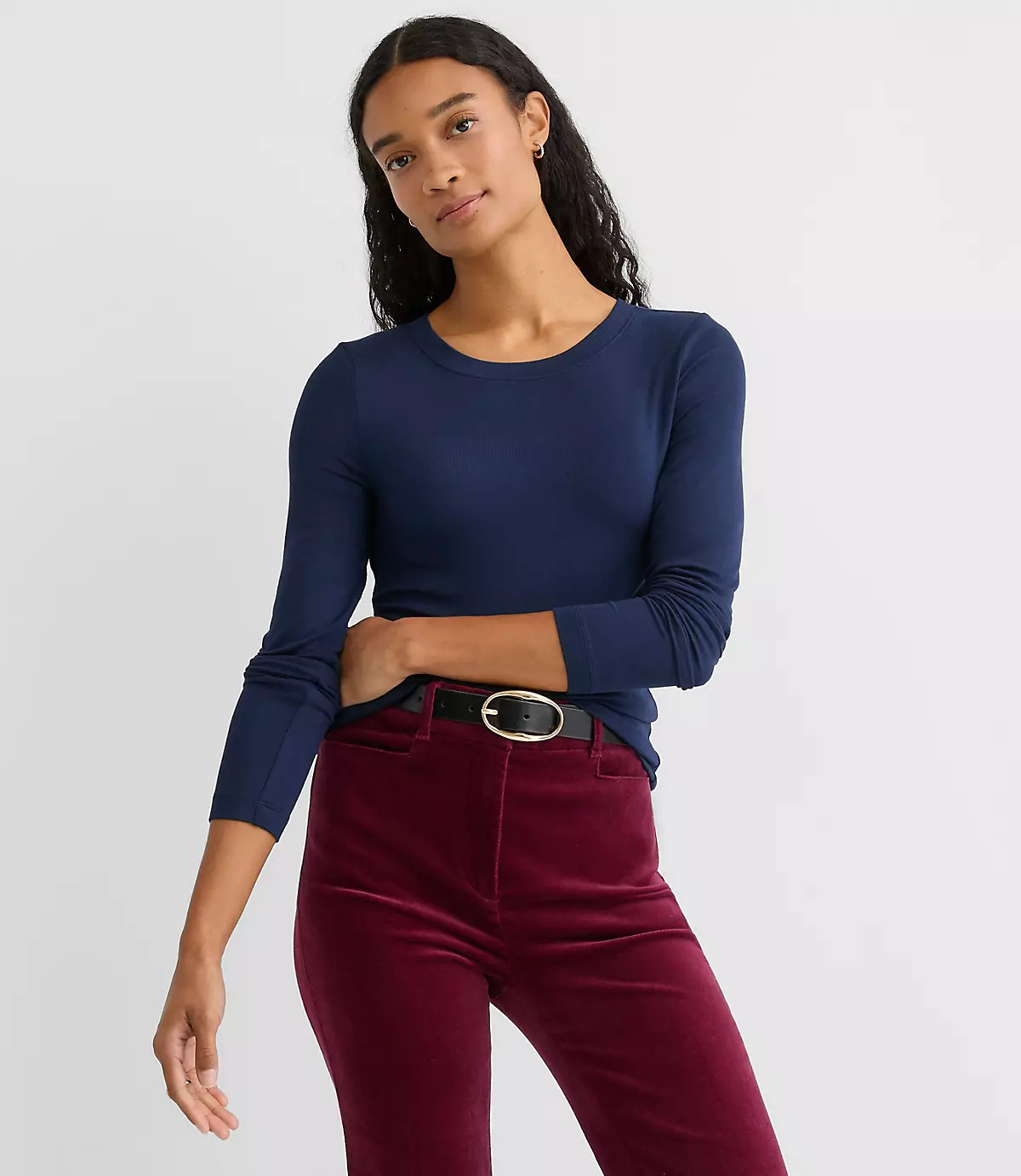 Long Sleeve Crew Neck Tee | LOFT