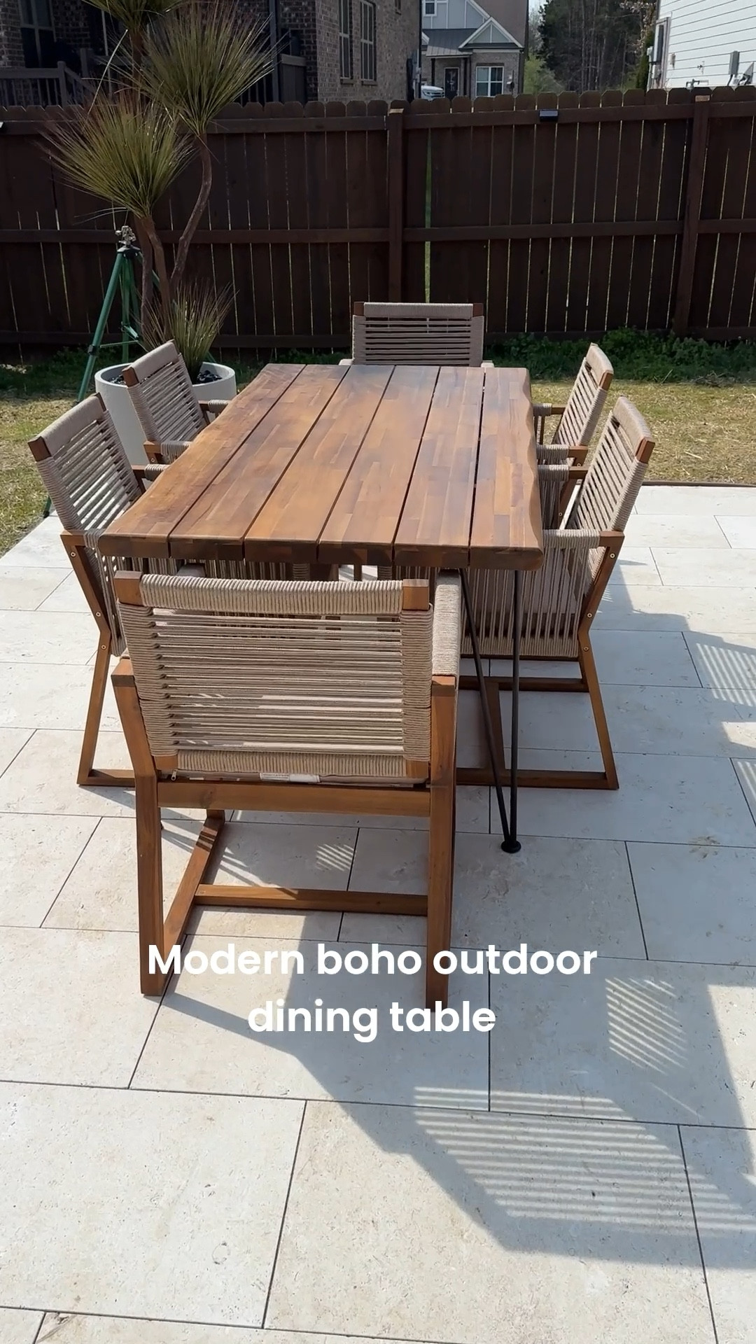 Obsessed with our outdoor patio dining table and chairs! This set is the perfect mixture of modern and boho. 

Patio furniture, patio, outdoor, dining table, dining chairs, dining set, target 

#LTKdayinmylife #LTKActive #LTKHome