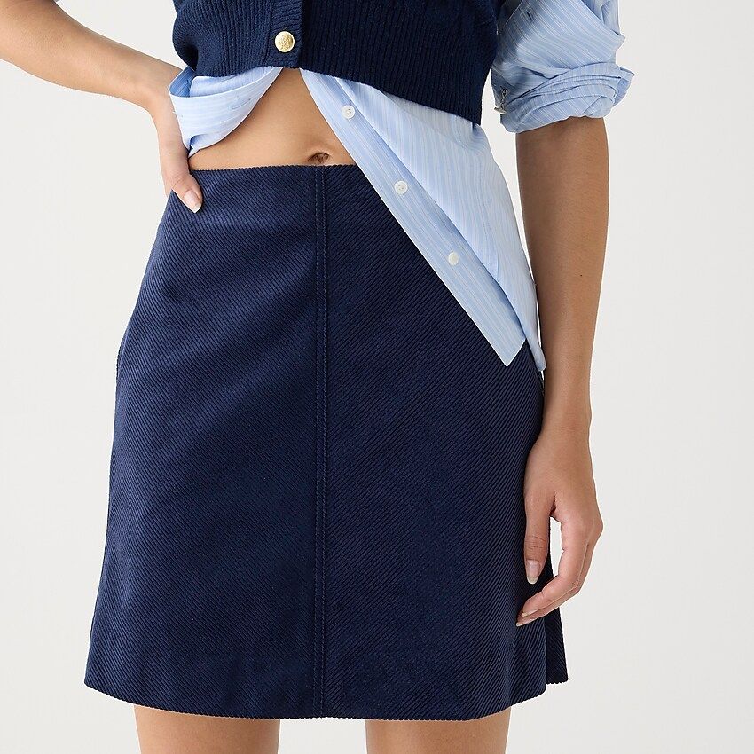 Stretch corduroy mini skirt | J.Crew US