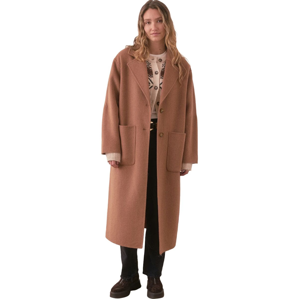Marine Layer Colette Longline Coat - Women's Camel, XL | Backcountry