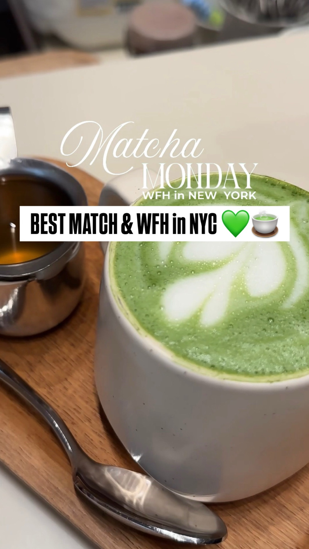 Matcha spot in Midtown you should know about 🍵💚

I’ve been coming to this café for a while now and never misses! Beautiful space, great atmosphere, friendly staff, and consistently good matcha. Perfect for a remote work day.

📍 WatchHouse

🔖 SAVE this for your next remote work day in NYC

Do you have a favorite café to work from in NYC?

#MatchaMonday

#LTKvlog #LTKdayinmylife #LTKootd