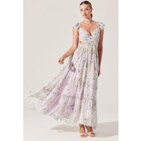 ASTR the Label | Primrose Floral Strappy Back Maxi Dress in Lavender multi flr | Size XS | ASTR The Label (US)