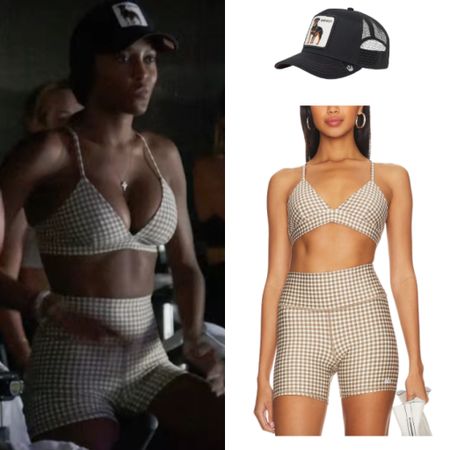 Ciara Miller’s Gingham Workout Set 