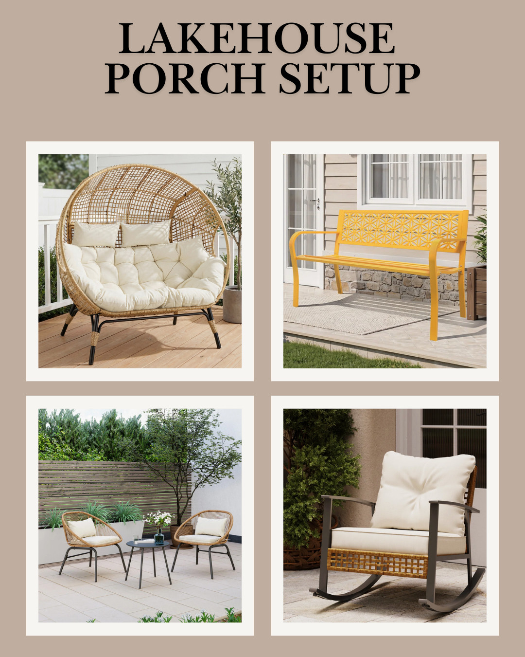 We just bought a fixer-upper lakehouse and the porch quickly became my favorite spot. Since it looks across the street to the lake, I wanted to create a few different seating areas so there’s always a place to sit and enjoy the view.
Morning coffee, evening hangouts, and plenty of room for everyone. Sharing the pieces I picked for our lakehouse porch setup.
@wayfair 

 #wishyouwerehere #outdoor #Wayfair #Ad #WayfairPartner #LTKHome