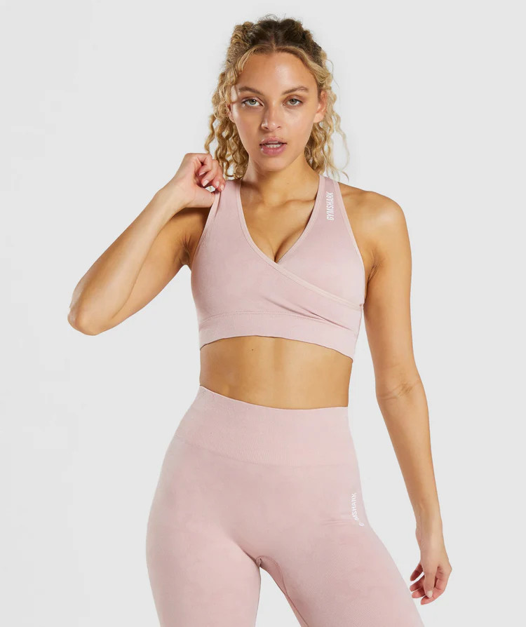 Gymshark Adapt Camo Seamless Sports Bra - Light Pink | Gymshark (Global)