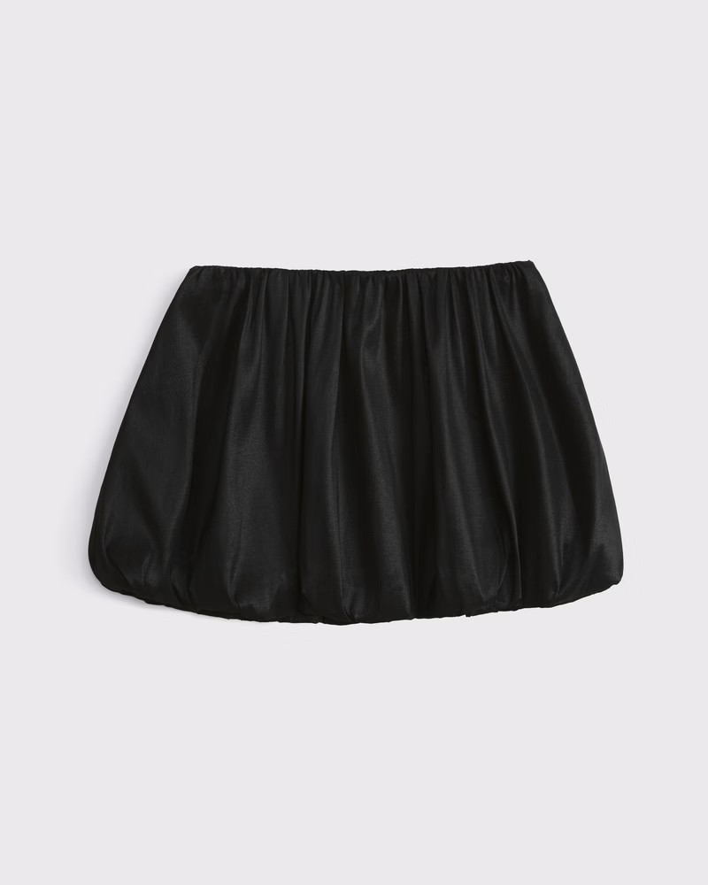 Mid Rise Bubble Hem Mini Skort | Abercrombie & Fitch (US)