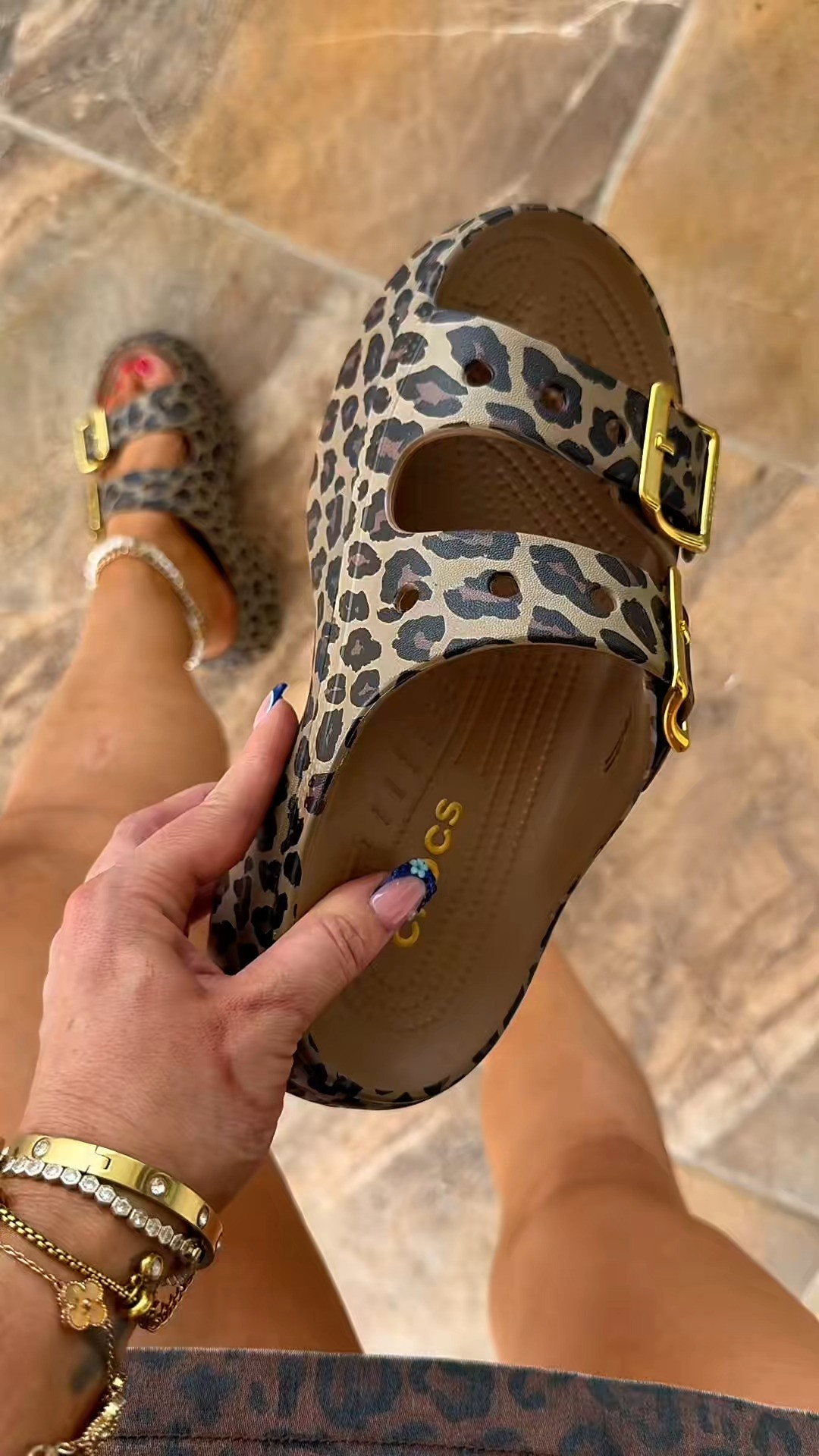 Cross leopard sandals are sooooo beautiful! #crocs #crocssandals #crocsleopard #crocssaturday #ad @Crocs  

 #LTKootd #LTKWorkwear #LTKTravel