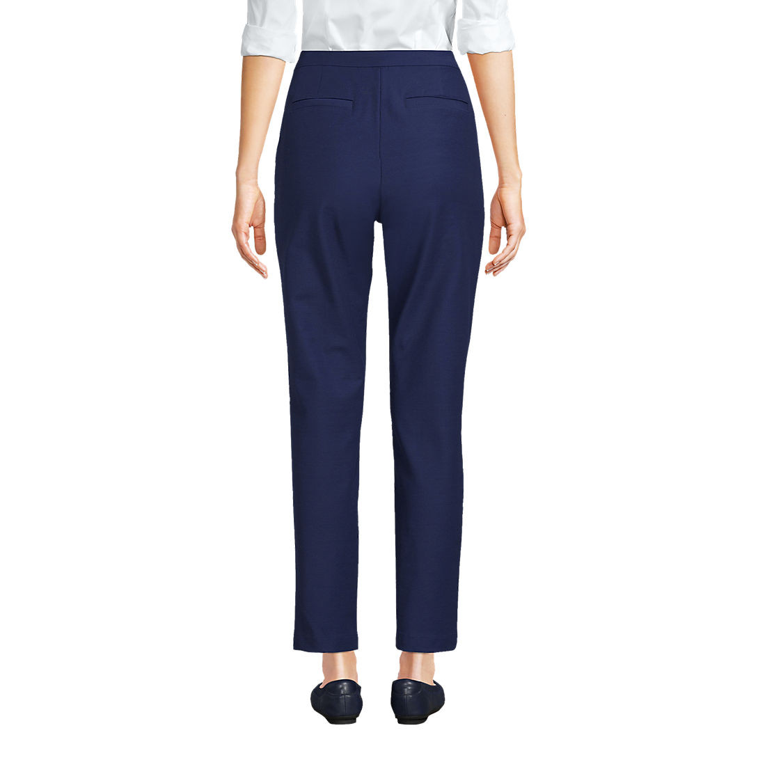 Women's High Rise Bi Stretch Pintuck Pencil Ankle Pants | Lands' End (US)