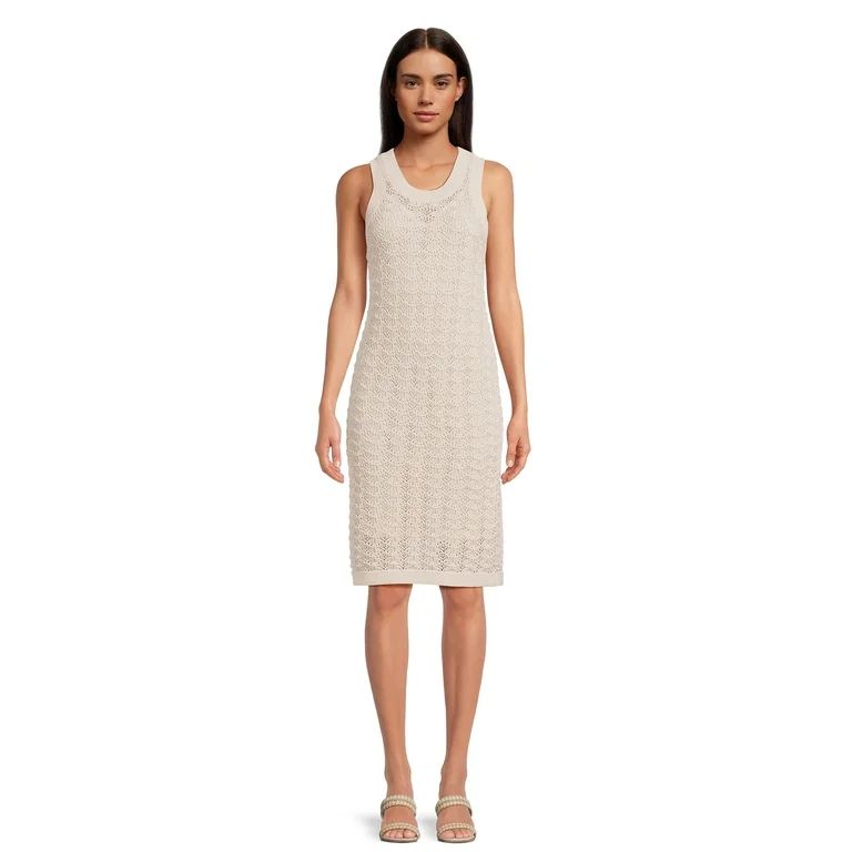 Time and Tru Women's Textured Stitch Sweater Dress, Sizes XS-XXXL - Walmart.com | Walmart (US)