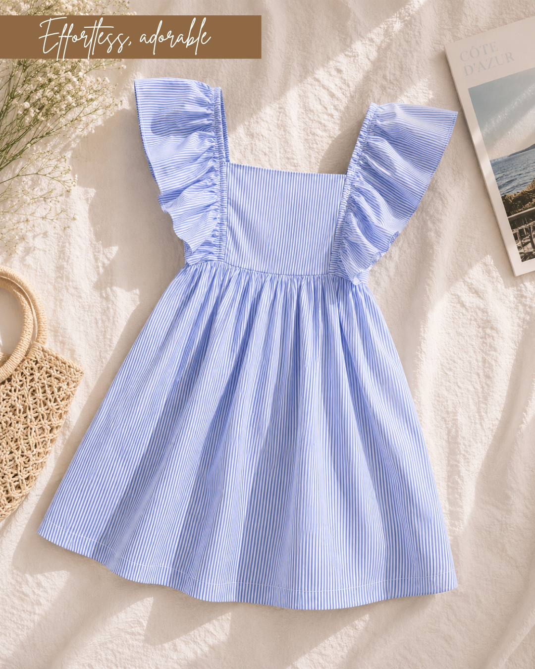 This blue striped mini dress is effortlessly classic and one of those pieces you'll wear all summer long. 💙 The feminine ruffle sleeves, flattering fit-and-flare silhouette, and timeless stripe pattern make it perfect for brunch, vacations, baby showers, beach towns, or weekend outings. Just add sandals or woven flats for an easy, polished look.

✨ Shop this blue striped dress and more affordable summer fashion favorites in my LTK! 

 #LTKSeasonal