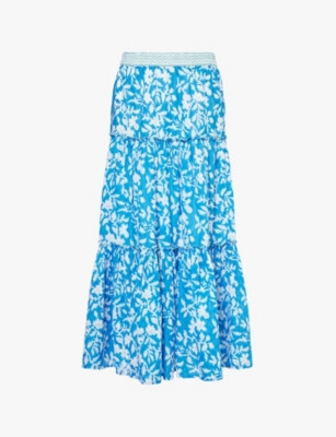 Becks graphic-print organic-cotton maxi skirt | Selfridges