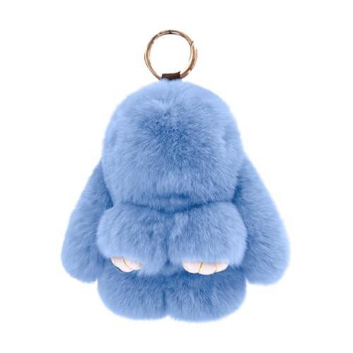 Bunny Lulu Keychain, Rabbit Lulu Keychain Fluffy Bunny Keychain, Cute Keychains for Backpacks, Soft Christmas Keychain Bunny Keychain Plush, Keychains for Women, Great Gift for Animal Lovers Blue | Amazon (US)