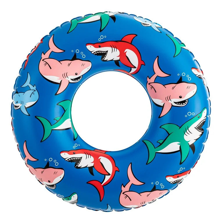Bluescape Blue Shark Inflatable Swim Tube Pool Float, for Kids & Adults, Age 9 & up, Unisex | Walmart (US)