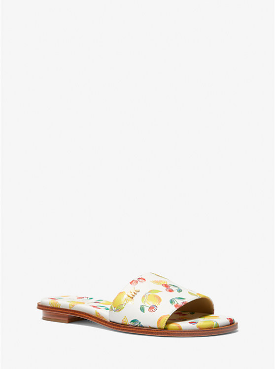 Deanna Sequined Fruit Print Slide Sandal | Michael Kors US
