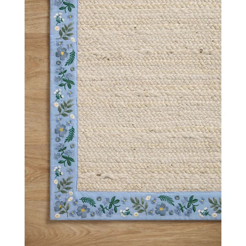 Rifle Paper Co. x Loloi Costa COS-01 Wildwood Ivory / Periwinkle Rug | Wayfair Professional