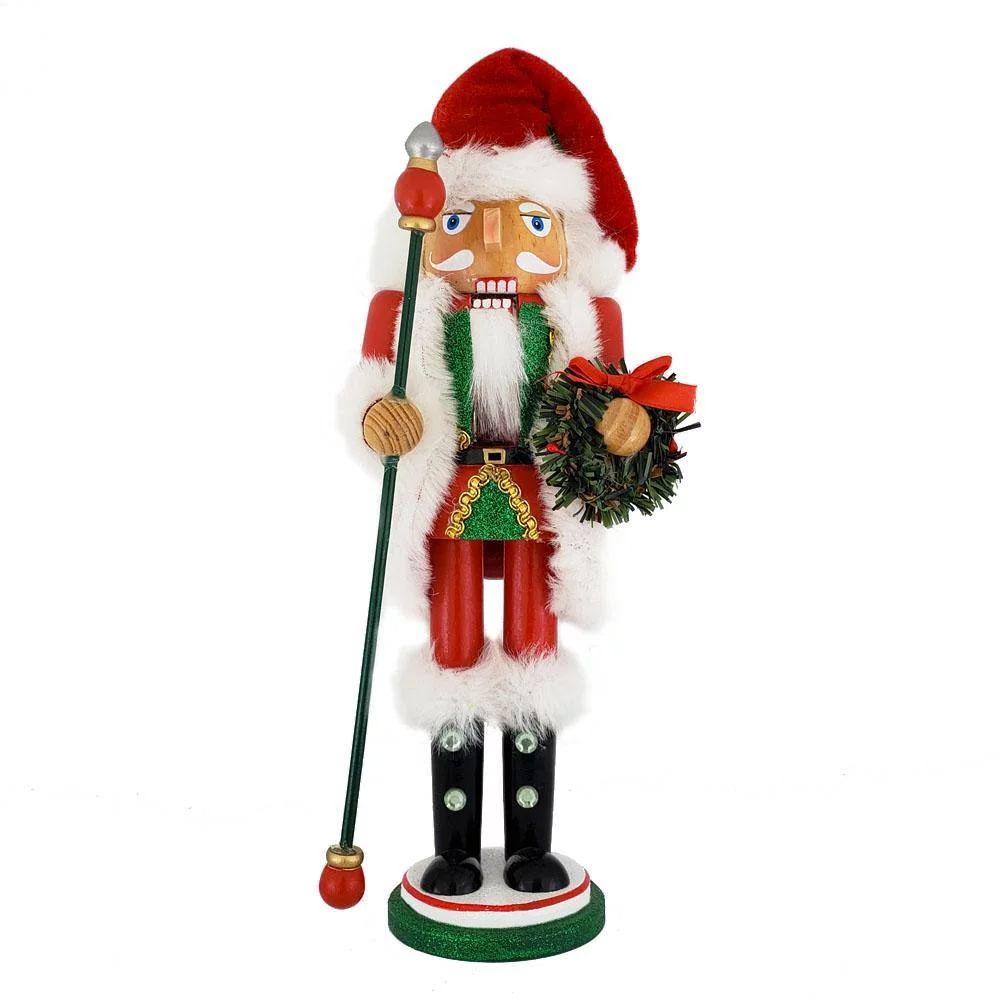 Christmas Santa Nutcracker Red White with Wreath 12 inch | Walmart (US)