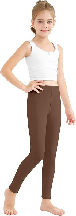 Resinta Girl's Cotton Footless Leggings Toddler Girls Pull on Tights Pants | Amazon (US)
