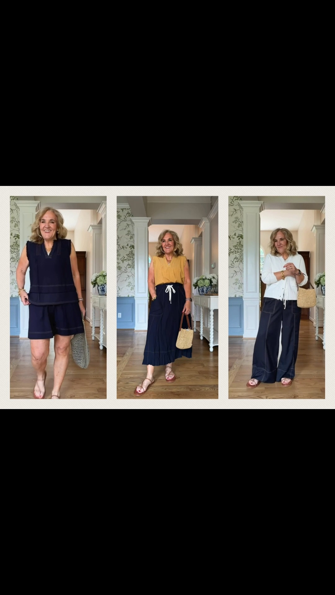 Sweater size medium 
Pants size medium in a satin twill that just makes them a beautiful casual pants

#LTKOver40 #LTKootd #LTKMidsize

#LTKSaleAlert