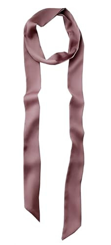 GUZOSJO Solid Color Long Neckerchief Pure Skinny Scarf Necktie Handbag Wrap Handle Satin Belt (Dark Pink) | Amazon (US)