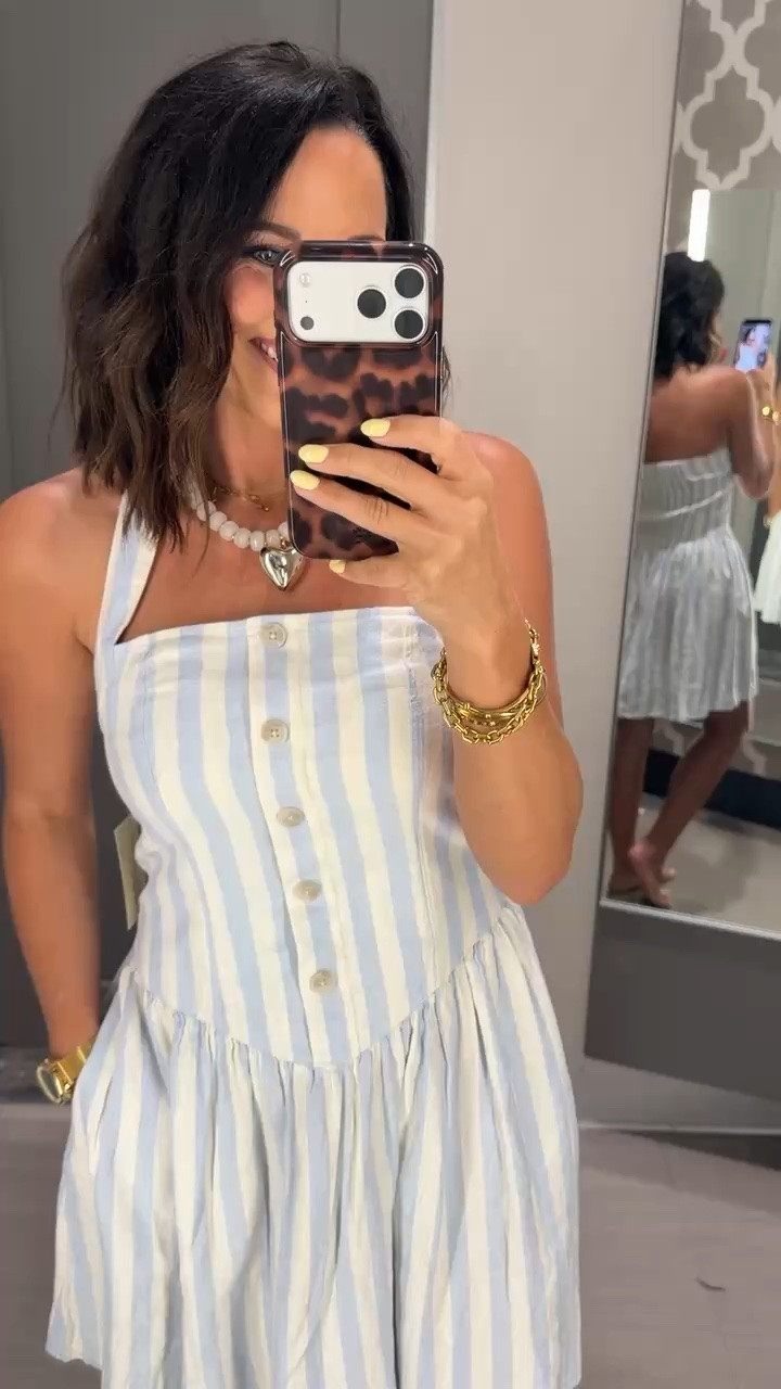 This Target dress is just easy and cute — love the soft stripes and it feels like something I’d throw on for errands, lunch, or vacation. Size XS, 5’3 for reference. #targetfinds #targetstyle #targetfashion #summerdress #affordablefashion #ltkfinds