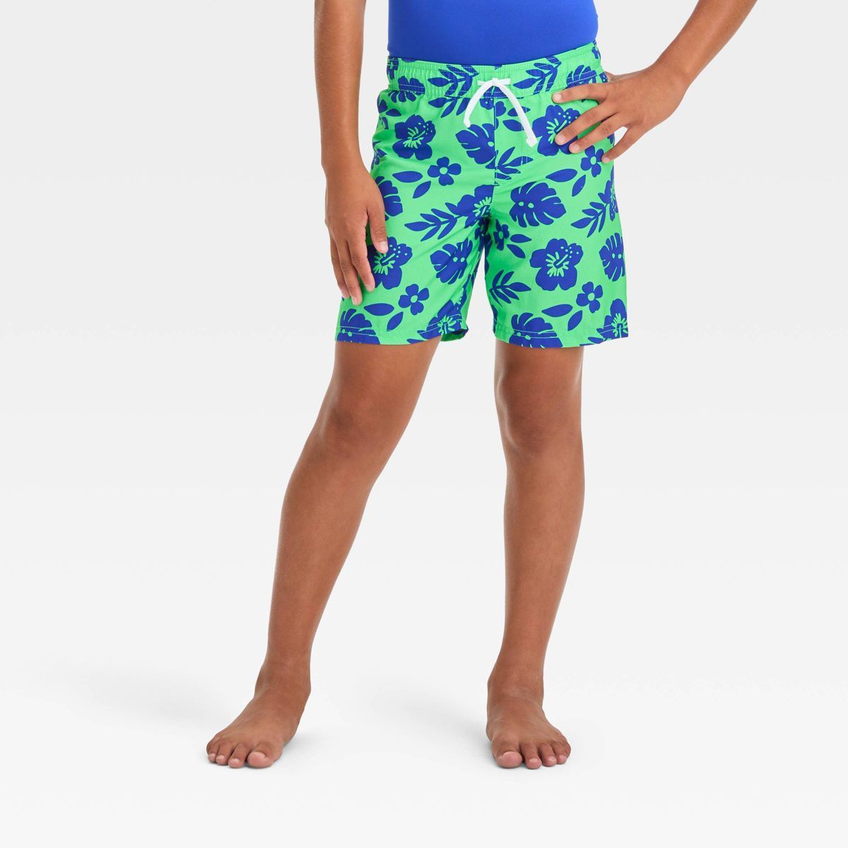 Boys' Floral Hibiscus Printed Swim Shorts - Cat & Jack™ | Target
