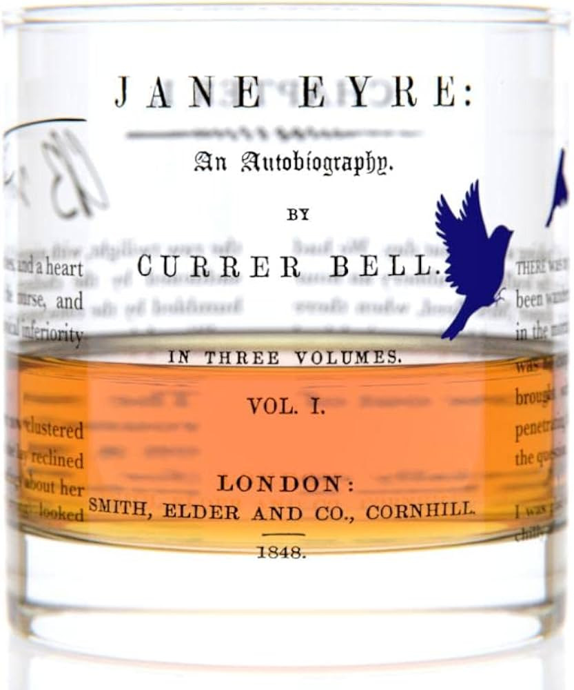 Classic Literature Rocks Glass - Jane Eyre by Charlotte Brontë - Old Fashioned Whiskey Glass Gif... | Amazon (US)