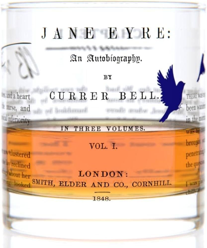 Classic Literature Rocks Glass - Jane Eyre by Charlotte Brontë - Old Fashioned Whiskey Glass Gif... | Amazon (US)