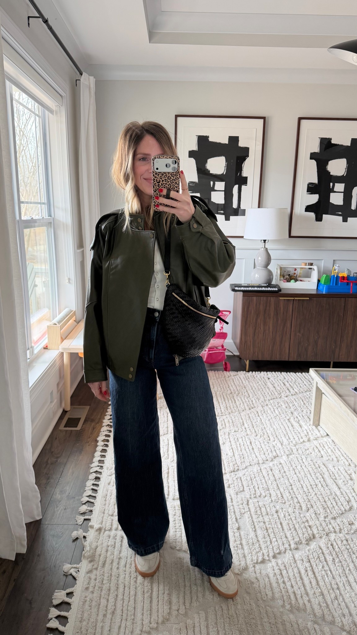 Finding any excuse to wear this vegan leather jacket - in a small!