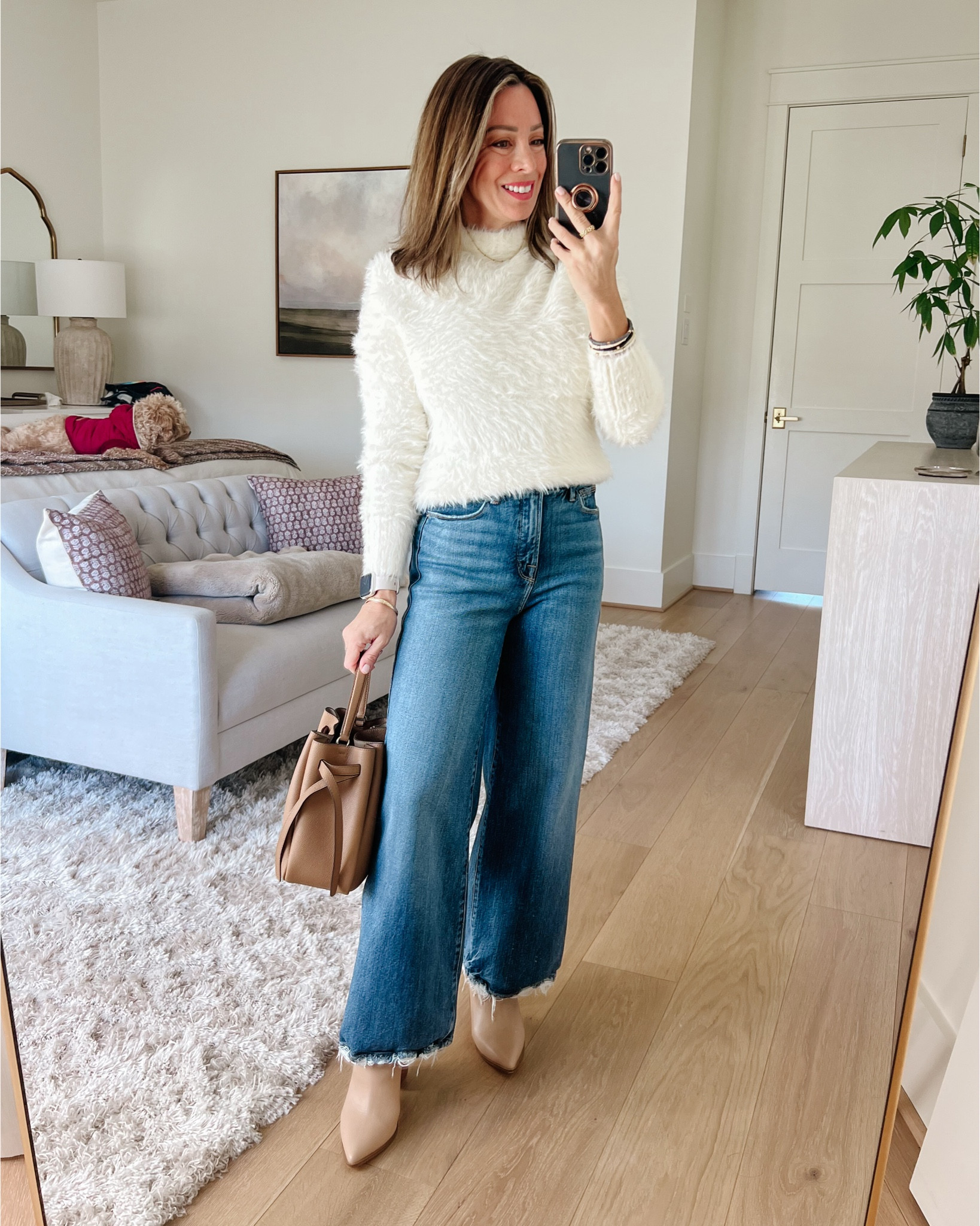 This sweater is darling and I love how you can style from day to night 🤍 So cute and giving such a winter chic look ✨ 

Sweater Fit: I’m wearing an XS

Jeans Fit: I’m wearing a 25

Swipe to see full details and get a closer look! ✨➡️

#LTKSeasonal #LTKFindsUnder50 #LTKWatchNow